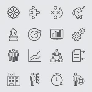 Business and Strategy line icon